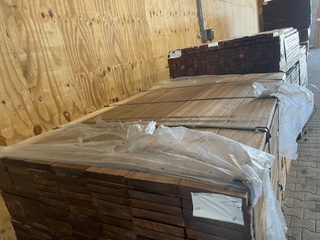 Ca. 147x Guyana Teak Planken Geschaafd, 25x145mm, lengte 155cm